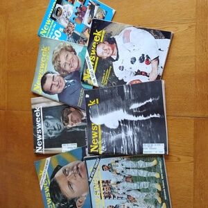 Newsweek Magazines 1967-1969 Apollo Kennedys Nixon Moon Mission Lot/7 Vintage
